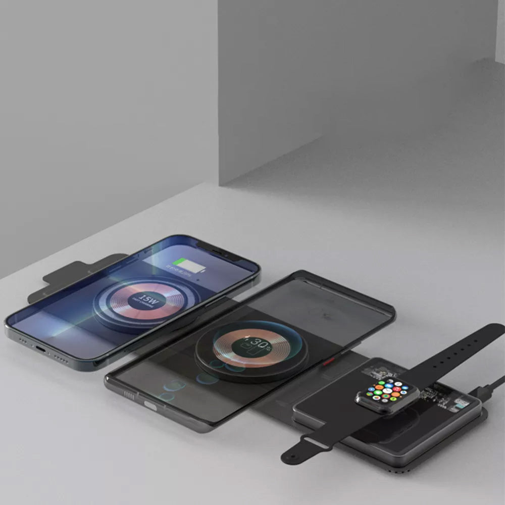 3 in 1 Foldable Wireless Travel Charger