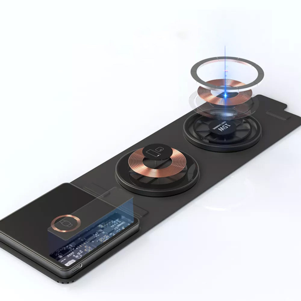 3 in 1 Foldable Wireless Travel Charger
